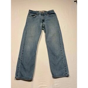 Levis 505 Regular Fit Jeans Mens 30x29 Light Wash Blue Denim Straight Leg